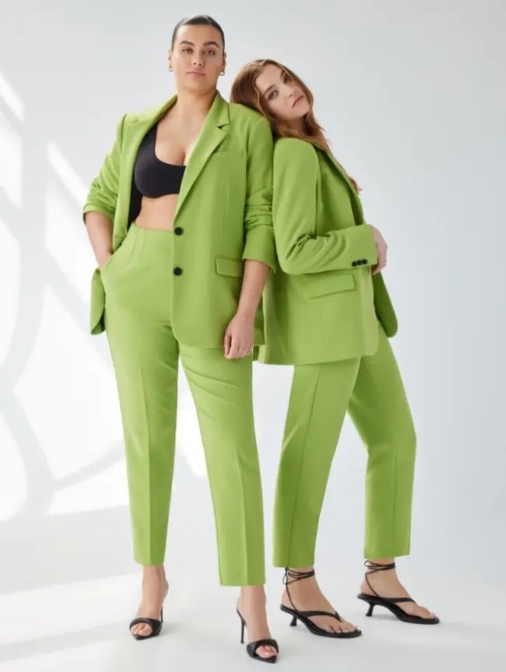 Dynamite Kendall Slim Leg High Rise Pant 10 In muted chartreuse green - Picture 9 of 9